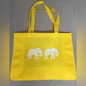 Yellow and White Tote Bag